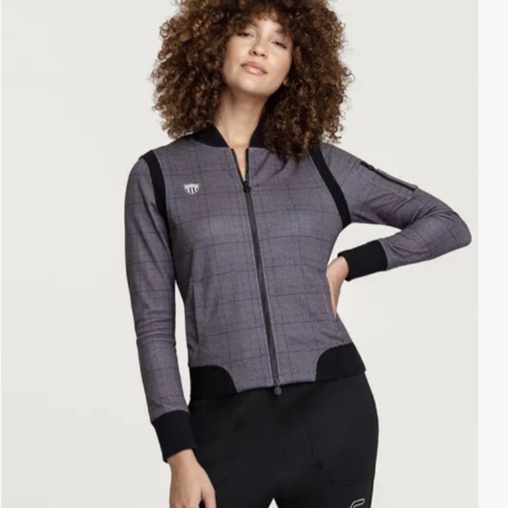 Nora Plaid Bomber Jacket Unbridled Jacket Size L